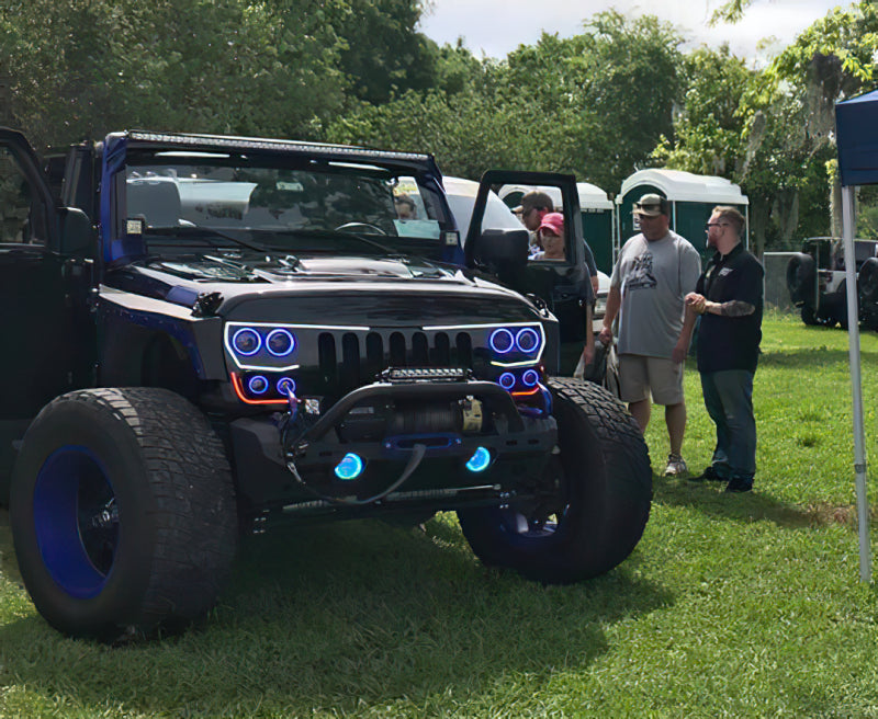 ORACLE Lighting Light Accessories and Wiring Oracle Vector Jeep Wrangler JK Grille LED Halo Kit - White SEE WARRANTY
