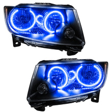Load image into Gallery viewer, ORACLE Lighting Headlights Oracle 11-13 Jeep Grand Cherokee Pre-Assembled Halo Headlights (Non HID) Chrome - Blue SEE WARRANTY