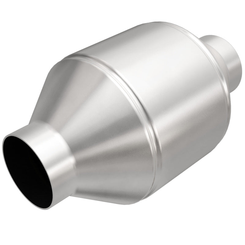 Magnaflow Catalytic Converter Universal MagnaFlow Conv Univ 2.5in Inlet/Outlet Center/Center Round 3in Body L x 5in W x 8.75in Overall L