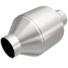Load image into Gallery viewer, Magnaflow Catalytic Converter Universal MagnaFlow Conv Univ 2.5in Inlet/Outlet Center/Center Round 3in Body L x 5in W x 8.75in Overall L