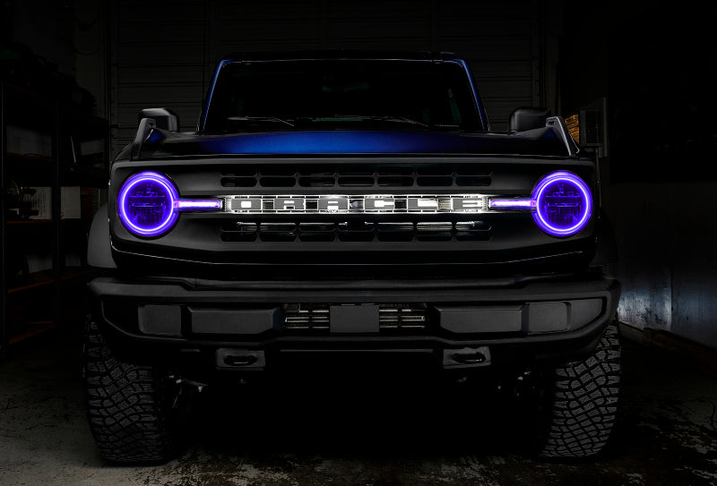ORACLE Lighting Headlights Oracle 2122 Ford Bronco Headlight Halo Kit w/DRL Bar  Base Headlights w/Simple Control SEE WARRANTY