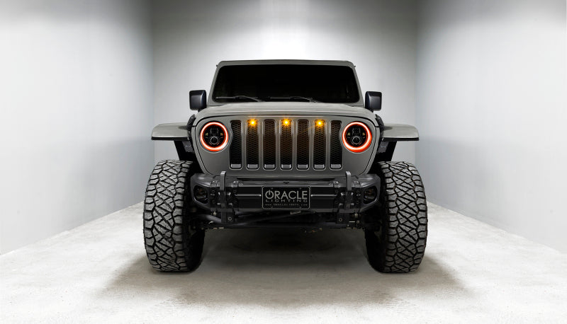 ORACLE Lighting Headlights Oracle Jeep Wrangler JL/Gladiator JT 7in. High Powered LED Headlights (Pair) - Dynamic SEE WARRANTY