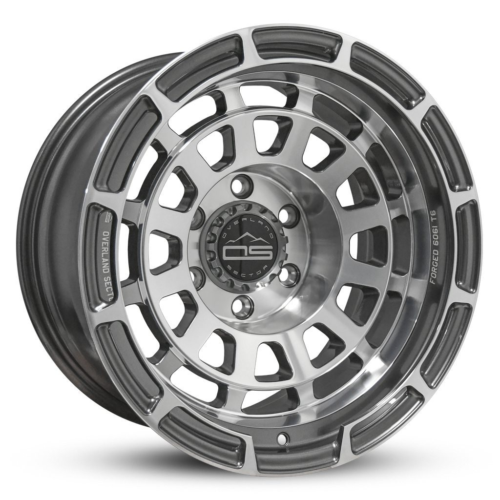 Overland Sector Badlander Forged 17x9 -35 6x139.7mm 106.1mm Gloss Gun Metal Machined Face
