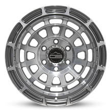 Load image into Gallery viewer, Overland Sector Badlander Forged 17x9 -12 6x139.7mm 106.1mm Gloss Gun Metal Machined Face