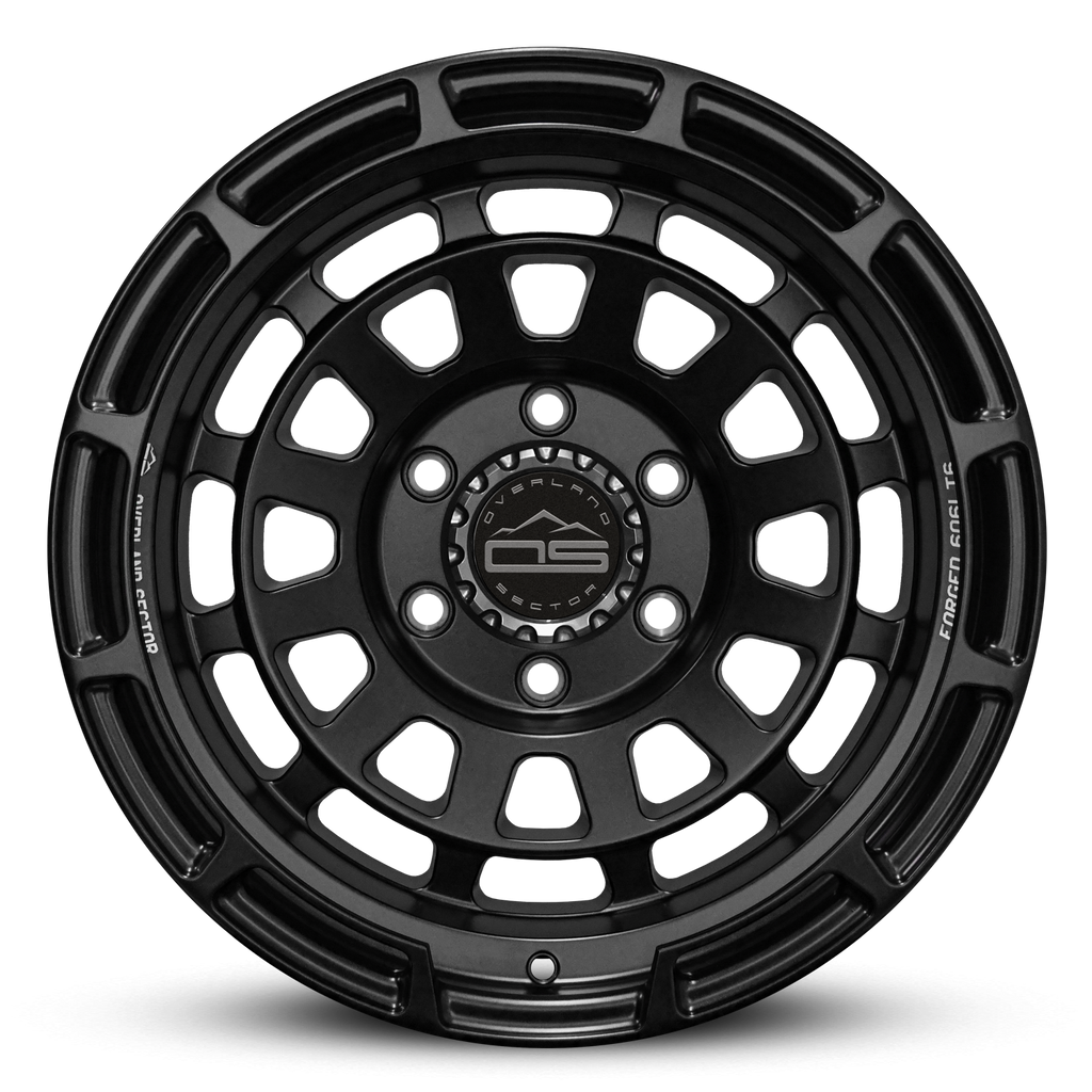 Overland Sector Badlander Forged 17x9 -12 6x139.7mm 106.1mm All Satin Black