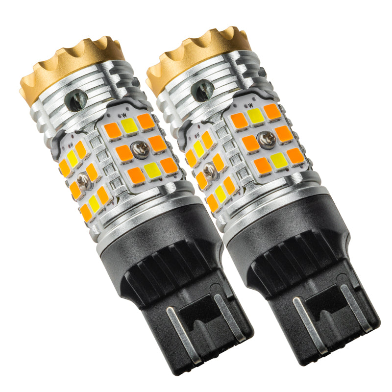 ORACLE Lighting Bulbs Oracle 7443-CK LED Switchback High Output Can-Bus LED Bulbs - Amber/White Switchback SEE WARRANTY