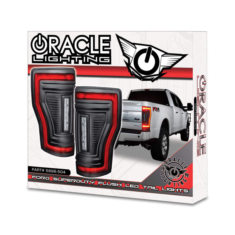 ORACLE Lighting Tail Lights Oracle Lighting 17-22 Ford F-250/350 (Black Series) Flush Mount LED Tail Lights SEE WARRANTY