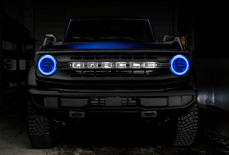 ORACLE Lighting Headlights Oracle 2021 Ford Bronco Base Headlight LED Halo Kit - ColorSHIFT - w/ Simple Controller SEE WARRANTY