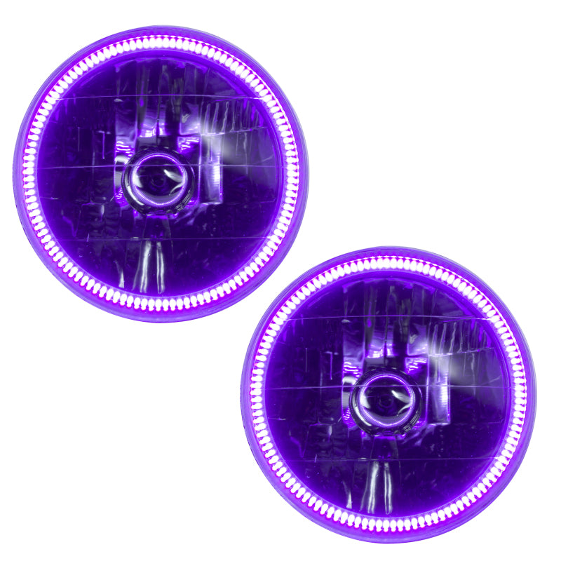 ORACLE Lighting Headlights Oracle Lighting 97-06 Jeep Wrangler TJ Pre-Assembled LED Halo Headlights -UV/Purple SEE WARRANTY