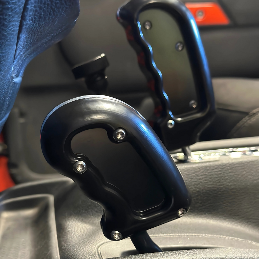 CMM Offroad billet shifter handle detail — available from Offroad Trading Company