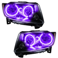 Load image into Gallery viewer, ORACLE Lighting Headlights Oracle 11-13 Jeep Grand Cherokee Pre-Assembled Halo Headlights (Non HID) Chrome - UV/Purple