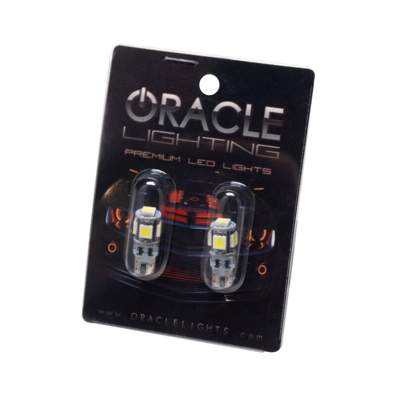 ORACLE Lighting Bulbs Oracle T10 5 LED 3 Chip SMD Bulbs (Pair) - Cool White SEE WARRANTY