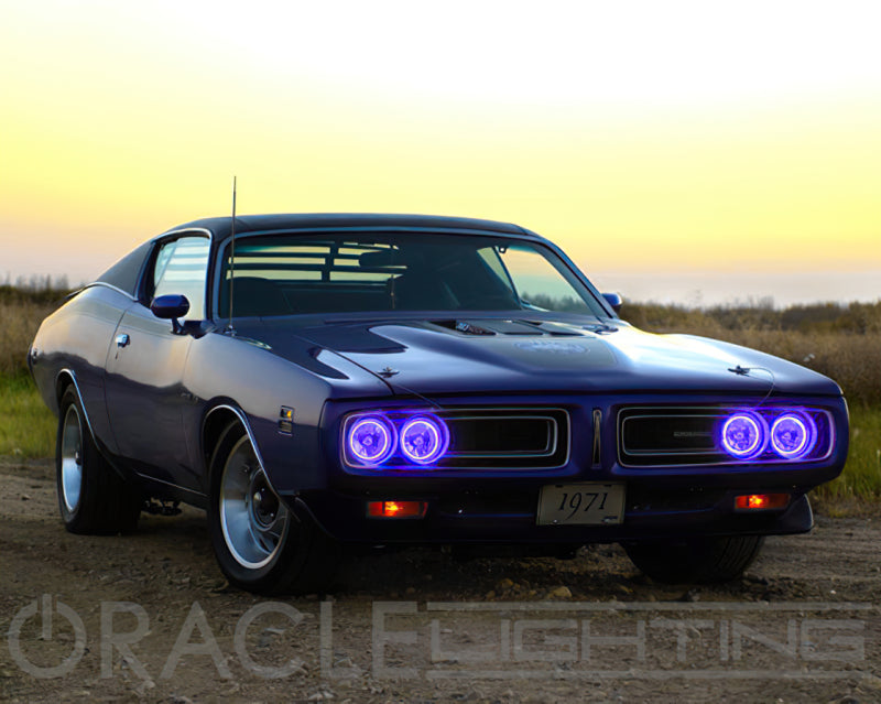ORACLE Lighting Headlights Oracle Pre-Installed Lights 5.75 IN. Sealed Beam - ColorSHIFT Halo SEE WARRANTY