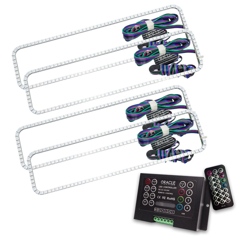 ORACLE Lighting Headlights Oracle GMC Suburban 96-99 Dual Halo Kit - ColorSHIFT w/ 2.0 Controller SEE WARRANTY