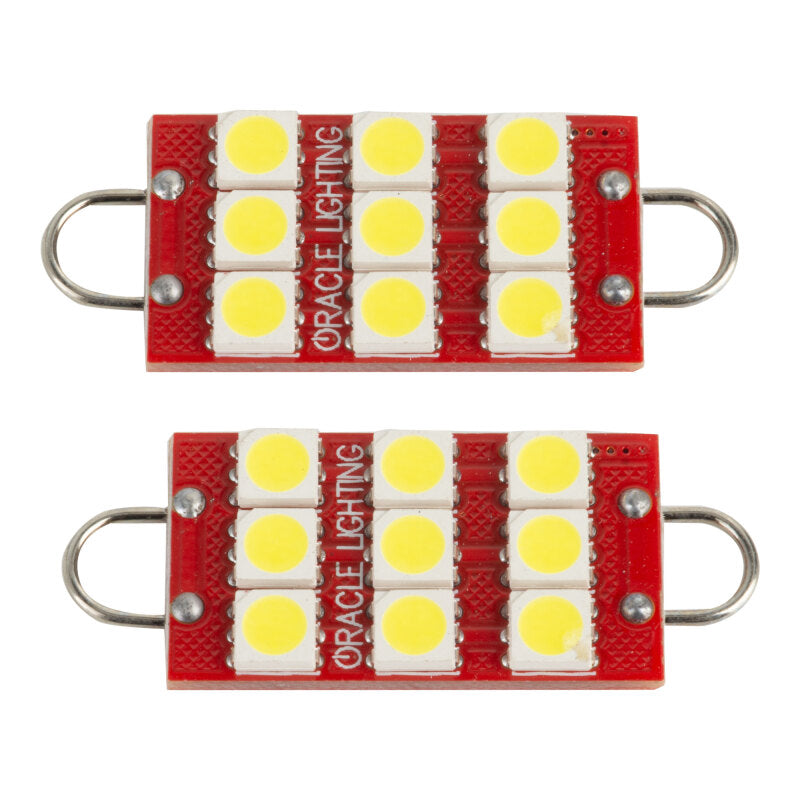 ORACLE Lighting Bulbs Oracle 44MM 6 LED 3 Chip - Loop Festoon Bulbs (Pair) - White SEE WARRANTY