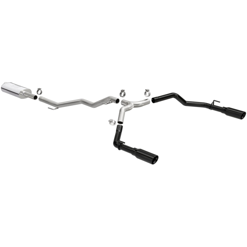 Magnaflow Catback MagnaFlow 2020 Jeep Gladiator 3in Street Series Dual Split Exit SS Cat-Back Exhaust w/Black Tips