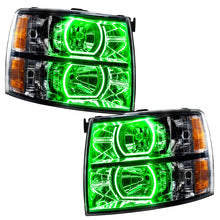 Load image into Gallery viewer, ORACLE Lighting Headlights Oracle 07-13 Chevrolet Silverado SMD HL - Black - Square - ColorSHIFT w/ BC1 Controller SEE WARRANTY