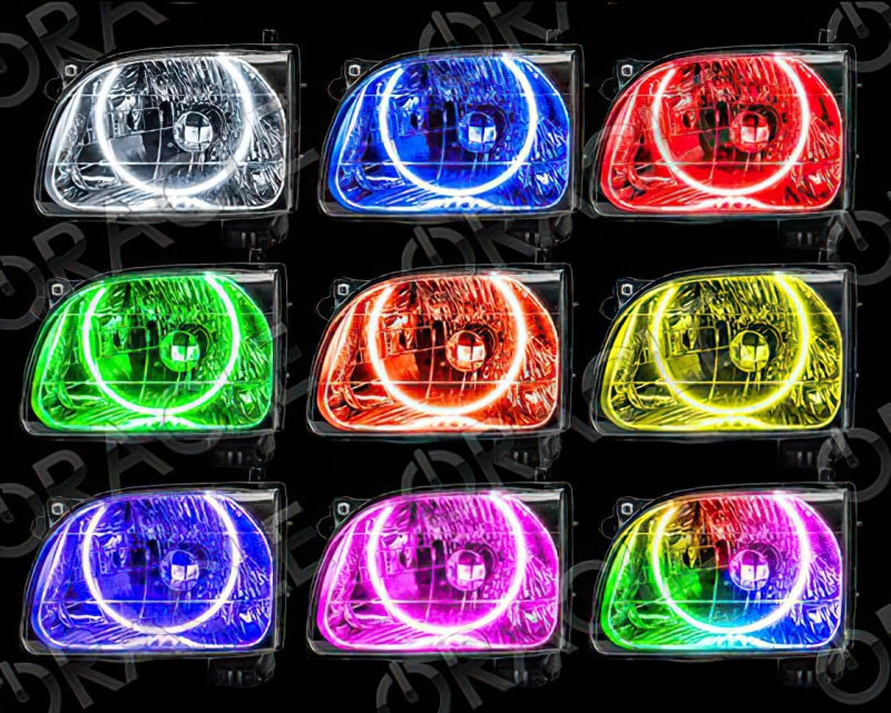 ORACLE Lighting Headlights Oracle Toyota Tacoma 01-04 Halo Kit - ColorSHIFT SEE WARRANTY