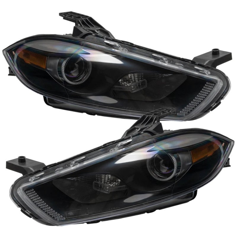 ORACLE Lighting Headlights Oracle 13-14 Dodge Dart (HID Style) SMD HL - Black - ColorSHIFT w/ BC1 Controller