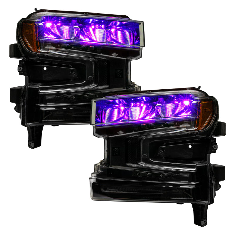 ORACLE Lighting Headlights Oracle 19-21 Silverado/Sierra 1500 RGB Demon Eye Headlight Kit - w/o Controller SEE WARRANTY