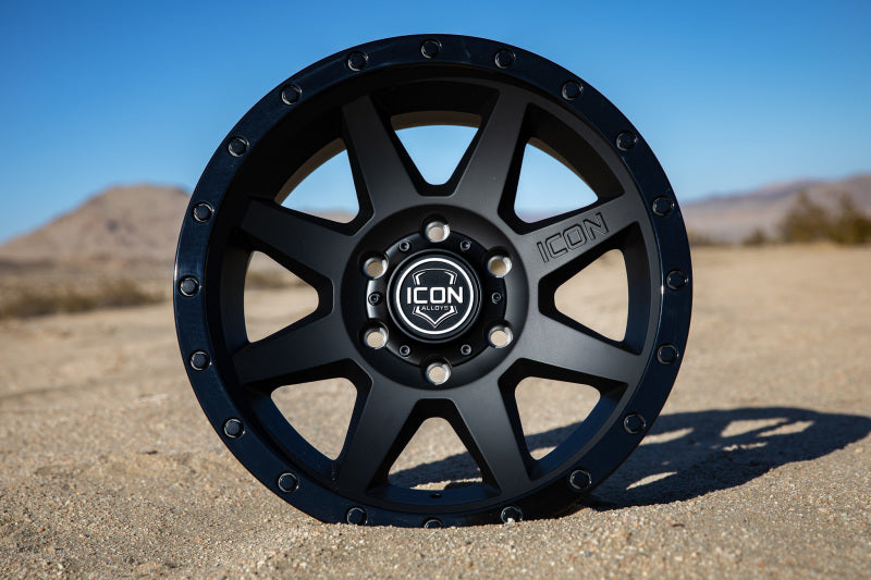 ICON Wheels - Cast ICON Rebound 17x8.5 6x5.5 0mm Offset 4.75in BS 106.1mm Bore Double Black Wheel