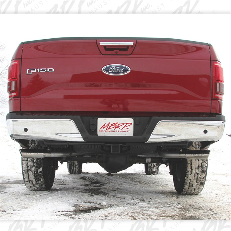 MBRP Catback MBRP 2015 Ford F-150 5.0L 3in Cat Back Dual Split Side Exit T409 Exhaust System