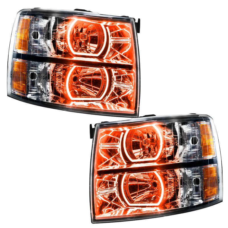 ORACLE Lighting Headlights Oracle 07-13 Chevrolet Silverado SMD HL - Square - ColorSHIFT w/ BC1 Controller SEE WARRANTY