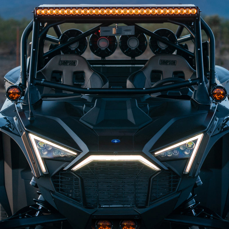Rigid Industries Light Bars & Cubes Rigid Industries 2017+ Polaris Pro R/Turbo R Revolve Amber PRO A-Pillar Light Kit