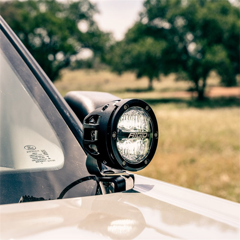 Rigid Industries Light Mounts Rigid Industries 2021 Ford Bronco A-Pillar Light Mount Kit (Incl. 4In 360-Series Drive)