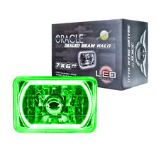 Load image into Gallery viewer, ORACLE Lighting Headlights Oracle Pre-Installed Lights 7x6 IN. Sealed Beam - Green Halo SEE WARRANTY