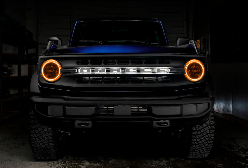 ORACLE Lighting Headlights Oracle 2021 Ford Bronco Base Headlight LED Halo Kit - ColorSHIFT - w/ RF Controller SEE WARRANTY