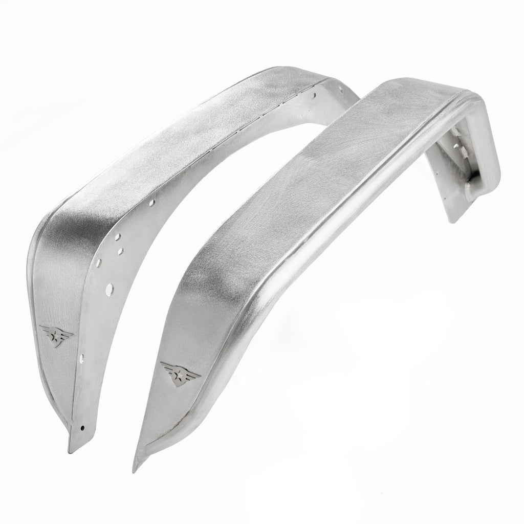 Combat Off Road raw aluminum rear fender pair for Jeep Wrangler JK/JKU 2007-2018, part 15-1179