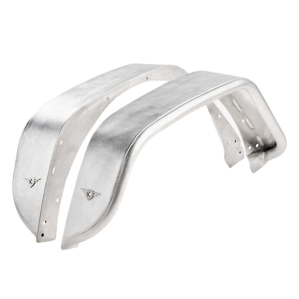 Combat Off Road raw aluminum rear fender pair for Jeep Wrangler JL/JLU 2018+, part 25-1179