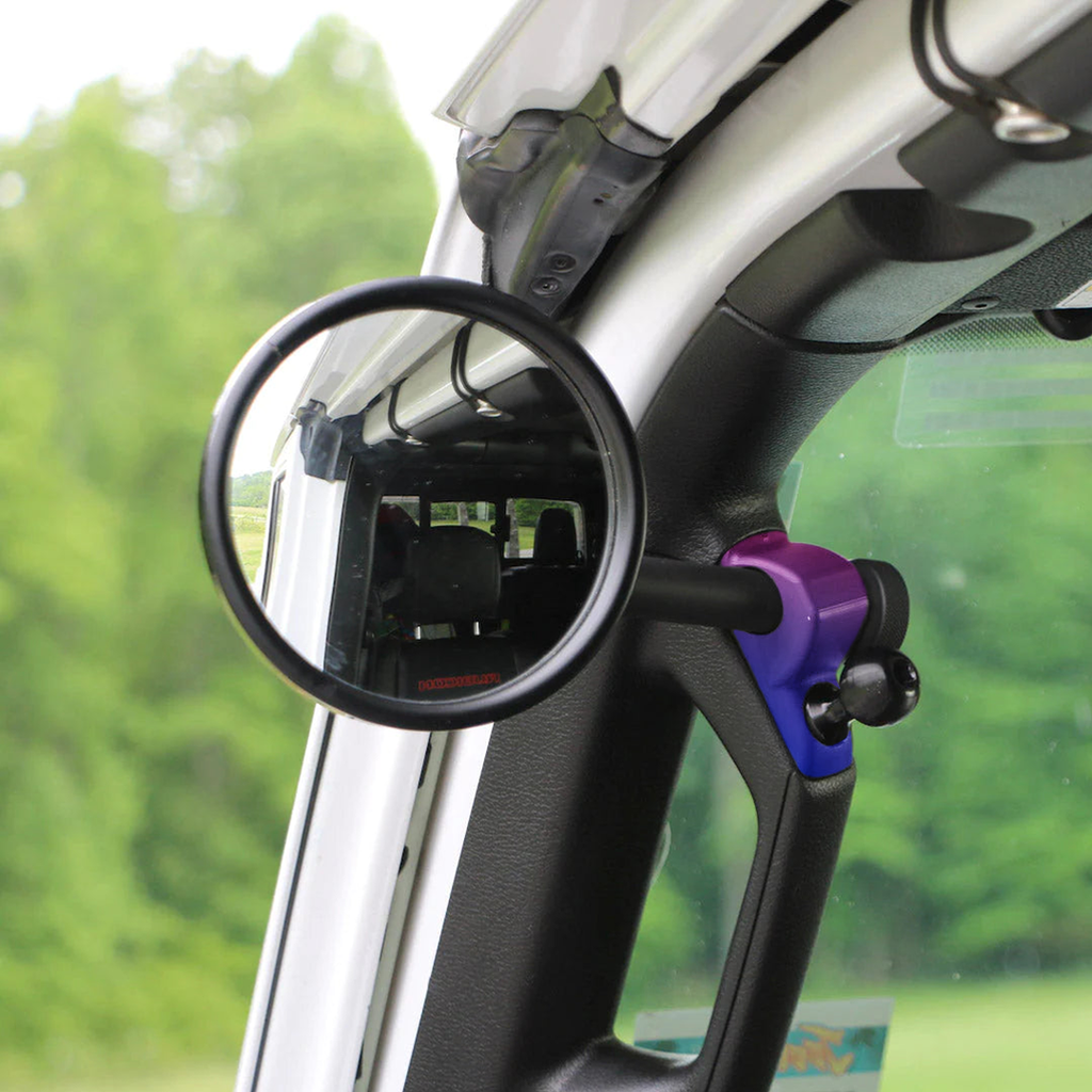 CMM Offroad Mirrors 1" Ball Mount / custom / 6" + 1" Ball Mount on the end JL/JLU A-Pillar Side Jeep Mirrors with Base Mount Driver AND Passenger