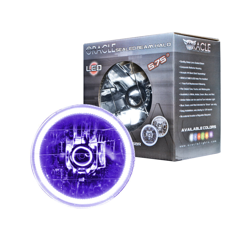 ORACLE Lighting Headlights Oracle Pre-Installed Lights 5.75 IN. Sealed Beam - UV/Purple Halo SEE WARRANTY
