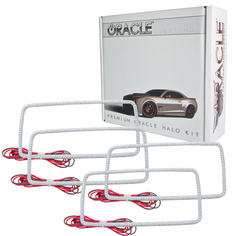 ORACLE Lighting Headlights Oracle GMC Sierra 07-13 LED Halo Kit (New Square Ring Design) - White SEE WARRANTY