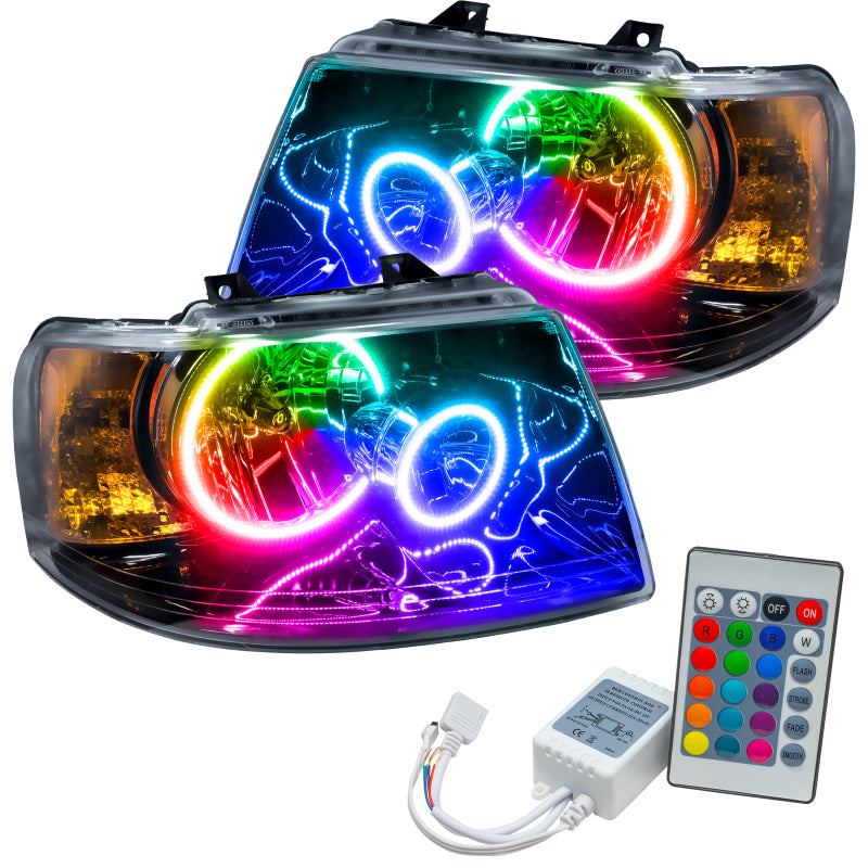 ORACLE Lighting Headlights Oracle 03-06 Ford Expedition SMD HL - Black - ColorSHIFT w/ Simple Controller SEE WARRANTY
