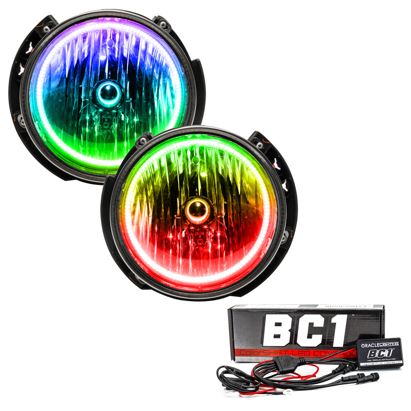 ORACLE Lighting Headlights Oracle 07-16 Jeep Wrangler JK SMD HL - ColorSHIFT w/ BC1 Controller SEE WARRANTY