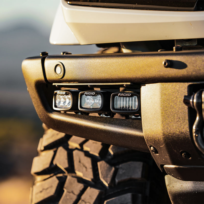 Rigid Industries Light Mounts Rigid Industries 2021+ Ford Mod Bumper Triple SR-M Fog Light Kit