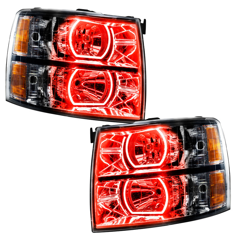 ORACLE Lighting Headlights Oracle 07-13 Chevrolet Silverado SMD HL - Black - Square - ColorSHIFT w/ BC1 Controller SEE WARRANTY