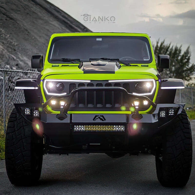 ORACLE Lighting Light Accessories and Wiring Oracle VECTOR Series Full LED Grille - Jeep Wrangler JL/JT - NA SEE WARRANTY