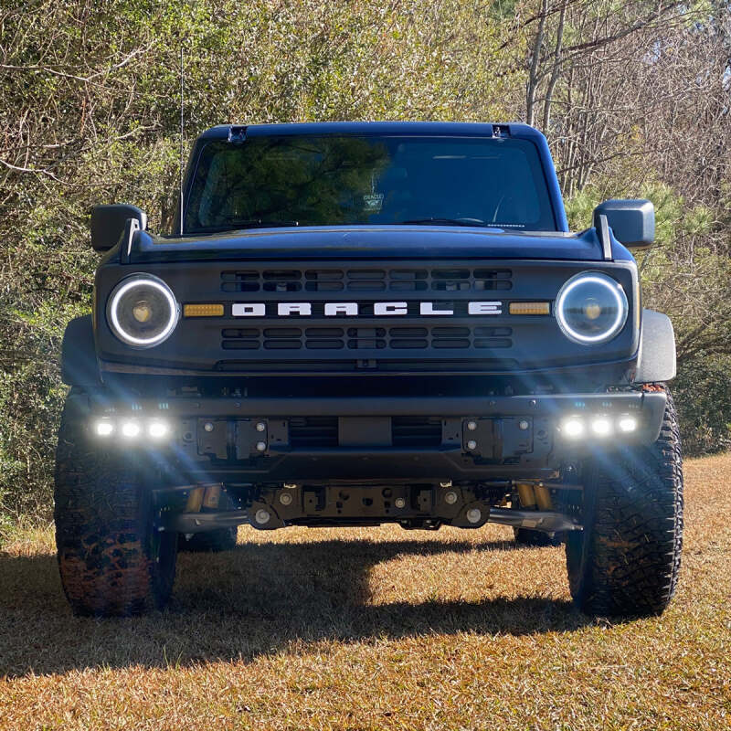 ORACLE Lighting Fog Lights ORACLE Lighting 21-22 Ford Bronco Triple LED Fog Light Kit for Steel Bumper - White SEE WARRANTY