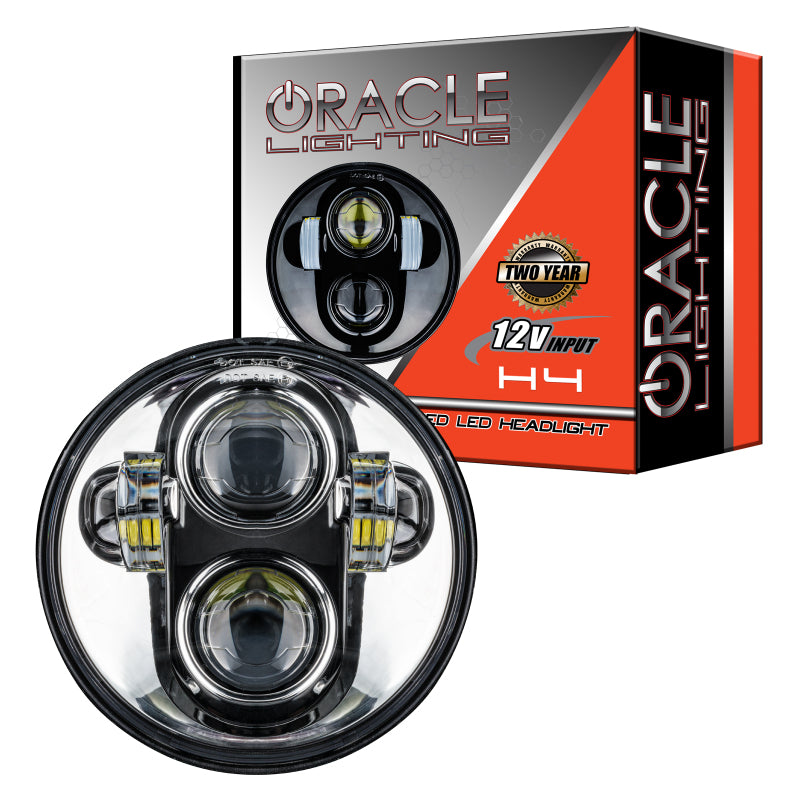 ORACLE Lighting Headlights Oracle 5.75in 40W Replacement LED Headlight - Chrome SEE WARRANTY