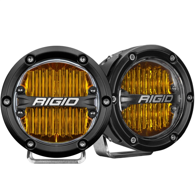 Rigid Industries Light Bars & Cubes Rigid Industries 360-Series 4in LED SAE J583 Fog Light - Selective Yellow (Pair)