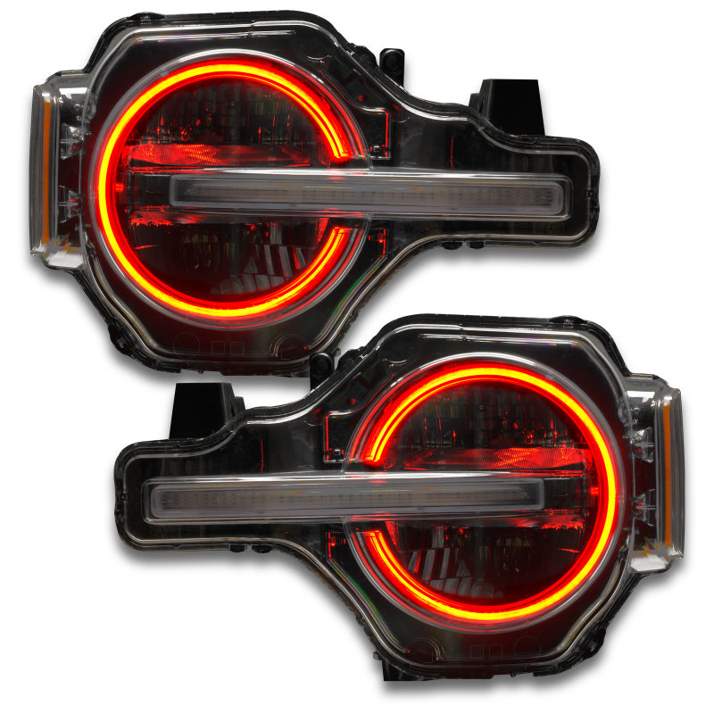 ORACLE Lighting Headlights Oracle 2021 Ford Bronco DRL Upgrade w/ Halo Kit - ColorSHIFT w/ 2.0 Controller SEE WARRANTY