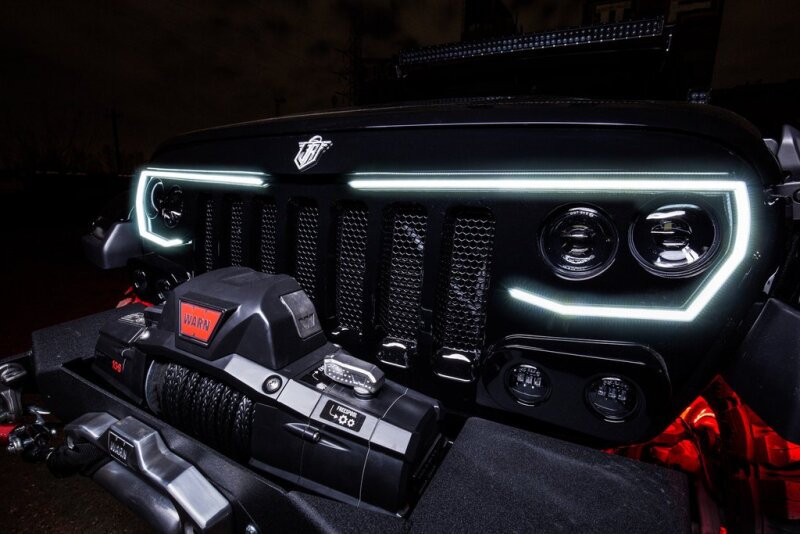 ORACLE Lighting Light Accessories and Wiring Oracle VECTOR Series Full LED Grille - Jeep Wrangler JL/JT - NA SEE WARRANTY