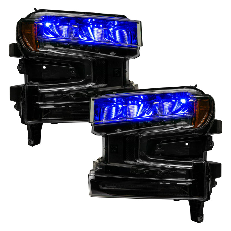 ORACLE Lighting Headlights Oracle 19-21 Silverado/Sierra 1500 RGB Demon Eye Headlight Kit - w/o Controller SEE WARRANTY