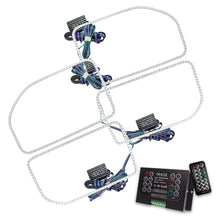 Load image into Gallery viewer, ORACLE Lighting Headlights Oracle Ford F250/350 11-16 Halo Kit (Square Ring Design) - ColorSHIFT w/ 2.0 Controller SEE WARRANTY