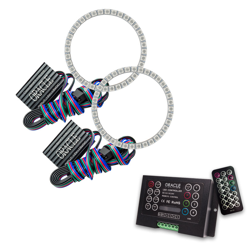ORACLE Lighting Headlights Oracle Ford Fusion 10-11 Halo Kit - ColorSHIFT w/ 2.0 Controller SEE WARRANTY