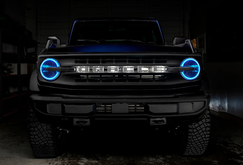 ORACLE Lighting Headlights Oracle 2021 Ford Bronco DRL Upgrade w/ Halo Kit - ColorSHIFT w/ BC1 Controller SEE WARRANTY